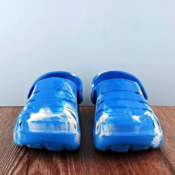 Toddler Clogs, Blue and White, Baby sz 7 - Picture 3 of 7